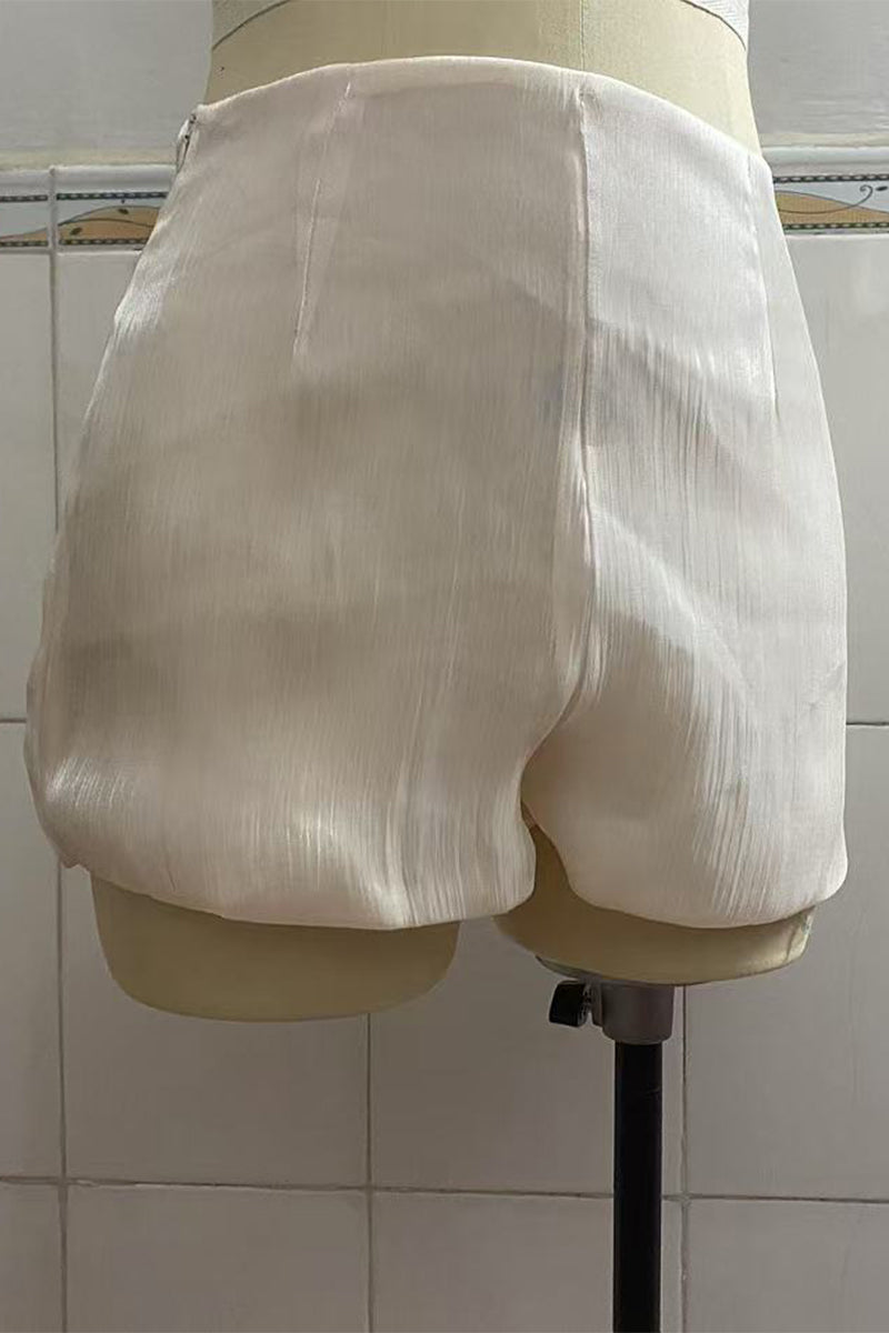 Ensemble deux pièces élégant à lacets, volants, col rond, manches longues