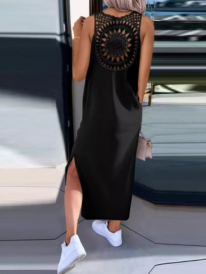 Side Slit Sleeveless Maxi Dress