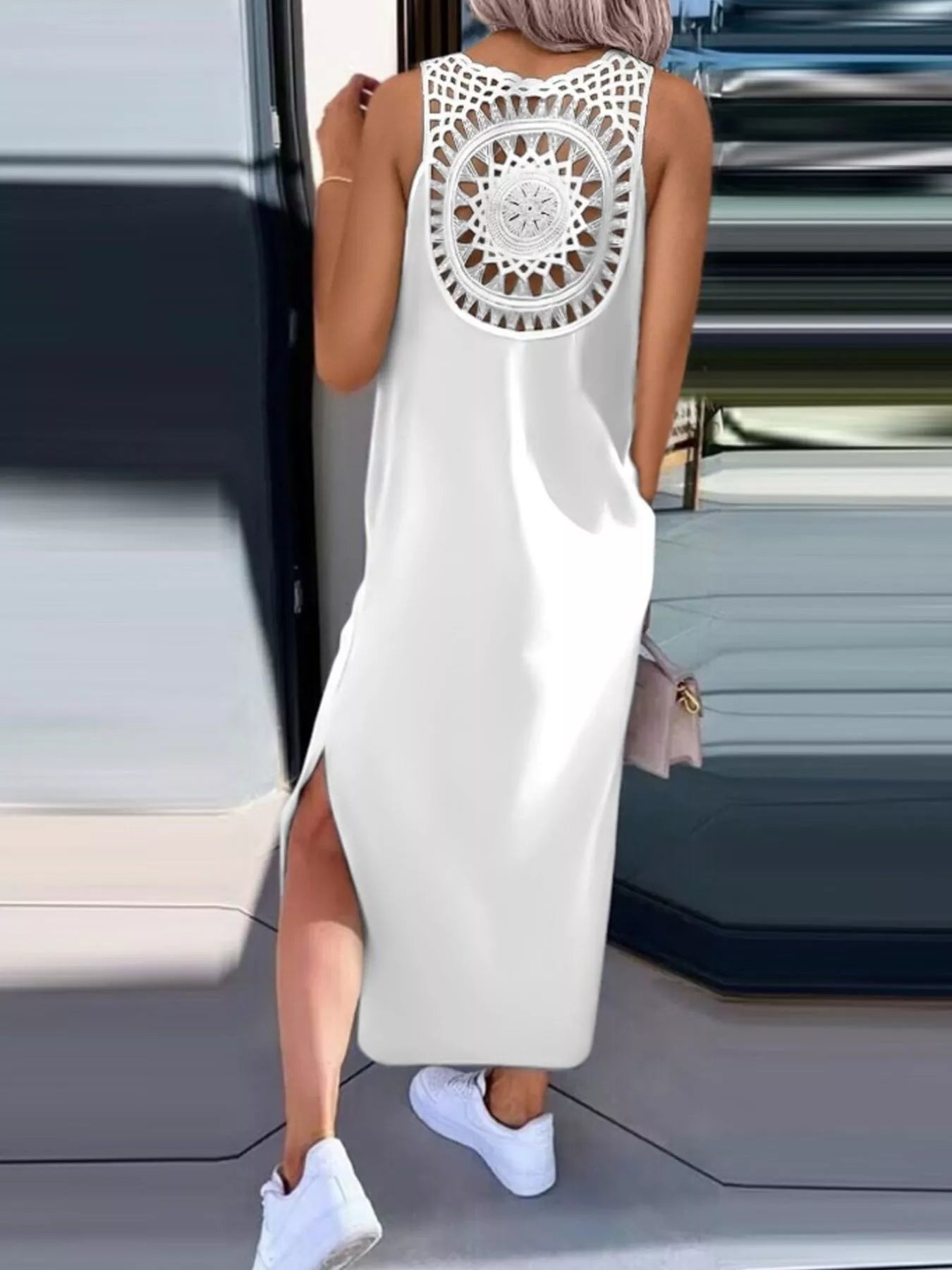 Side Slit Sleeveless Maxi Dress