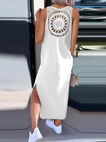 Side Slit Sleeveless Maxi Dress