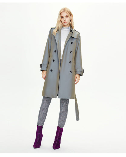 Khaki Double-Breasted Coat