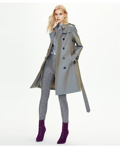 Khaki Double-Breasted Coat