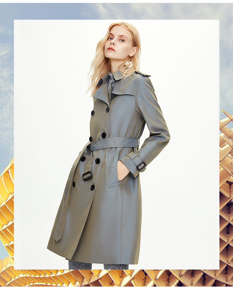 Khaki Double-Breasted Coat