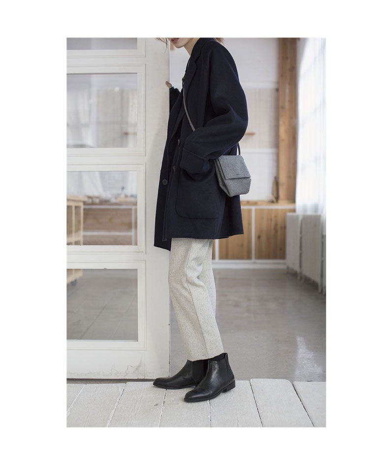 Reversible Cashmere Woolen Coat