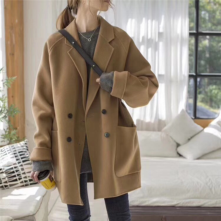 Reversible Cashmere Woolen Coat