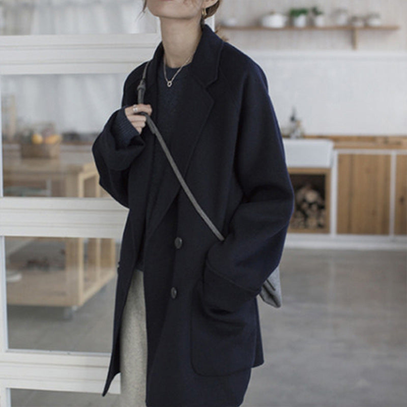 Reversible Cashmere Woolen Coat