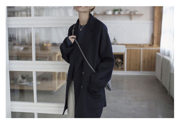 Reversible Cashmere Woolen Coat