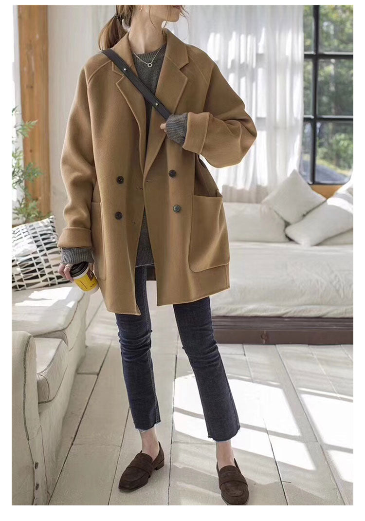 Reversible Cashmere Woolen Coat