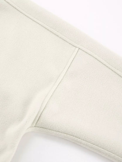Elegant Stand Collar Open Front Outerwear