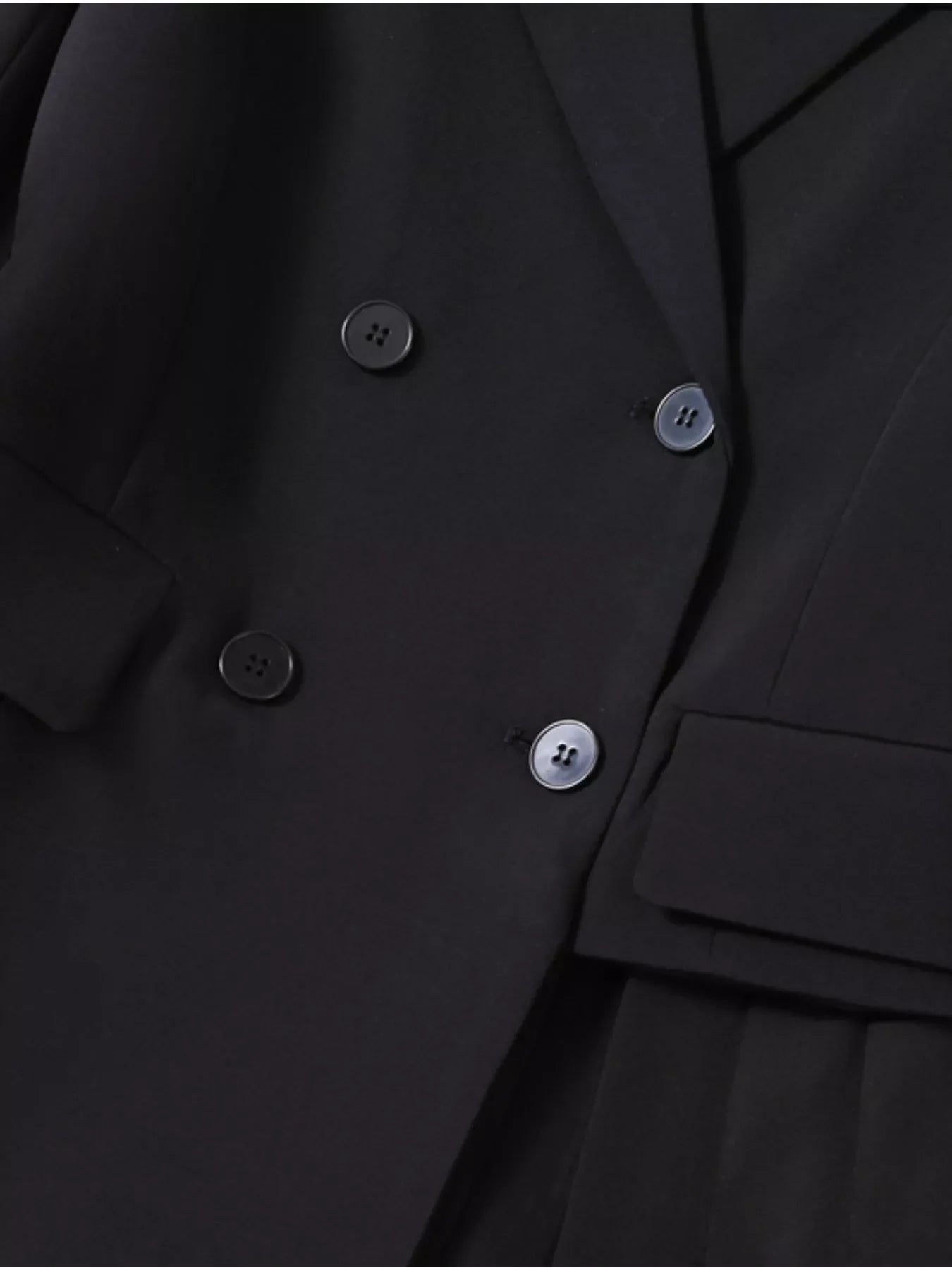 Plus Size Asymmetrical Pleated Blazer Dress