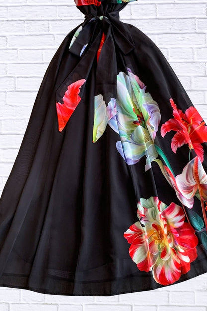 Floral Off-Shoulder A-Line Dress for Women
