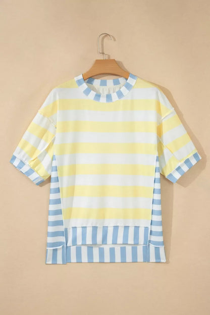 Striped Casual Half Sleeve Top