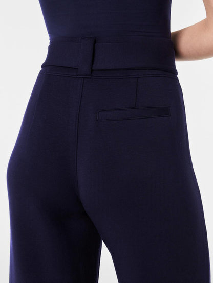 Pantalon large à taille nouée