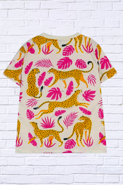 Leopard and Leaves T-Shirt