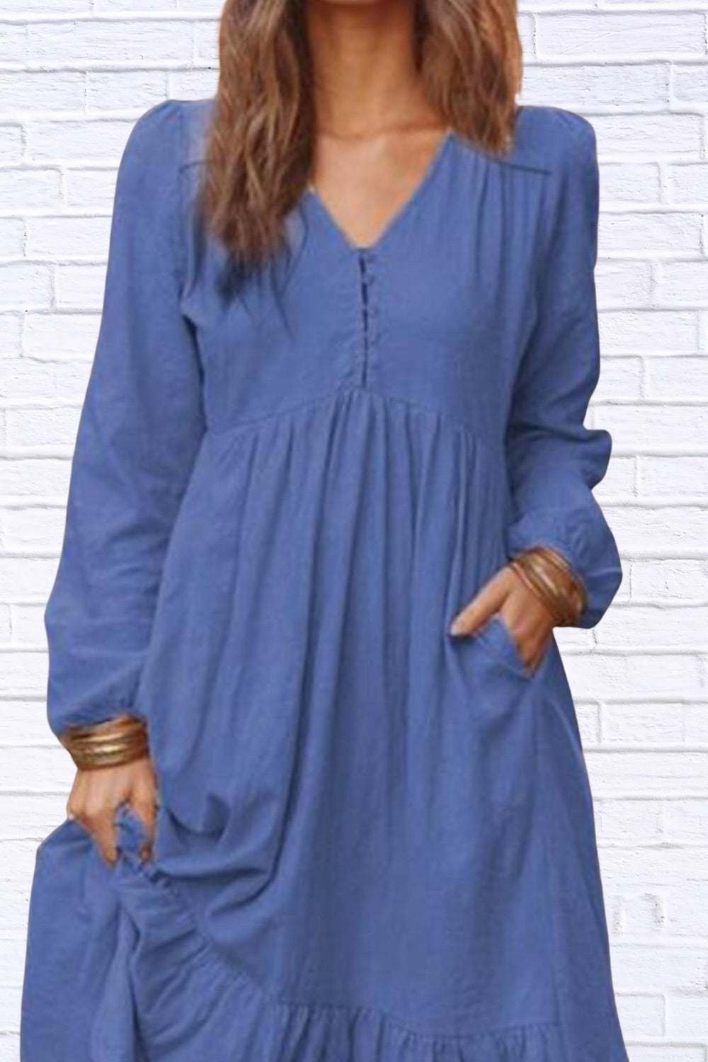 Plus Size V-Neck Tiered Maxi Dress | Flowy & Chic