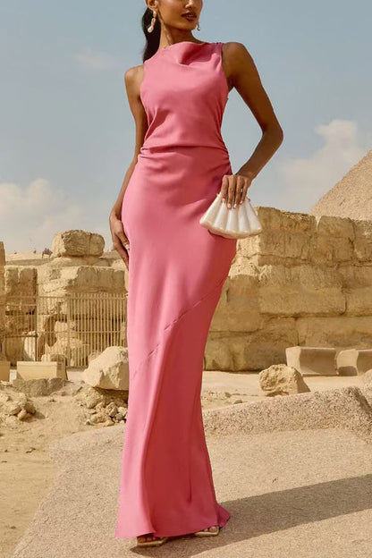 Sleeveless Back Criss Cross Maxi Dress