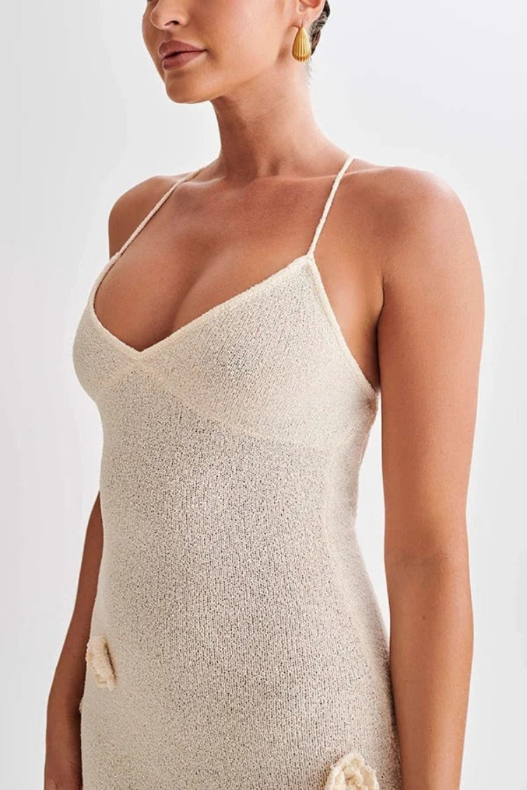 Robe longue à lacets et crochet dans le dos, des fleurs pour toutes les occasions