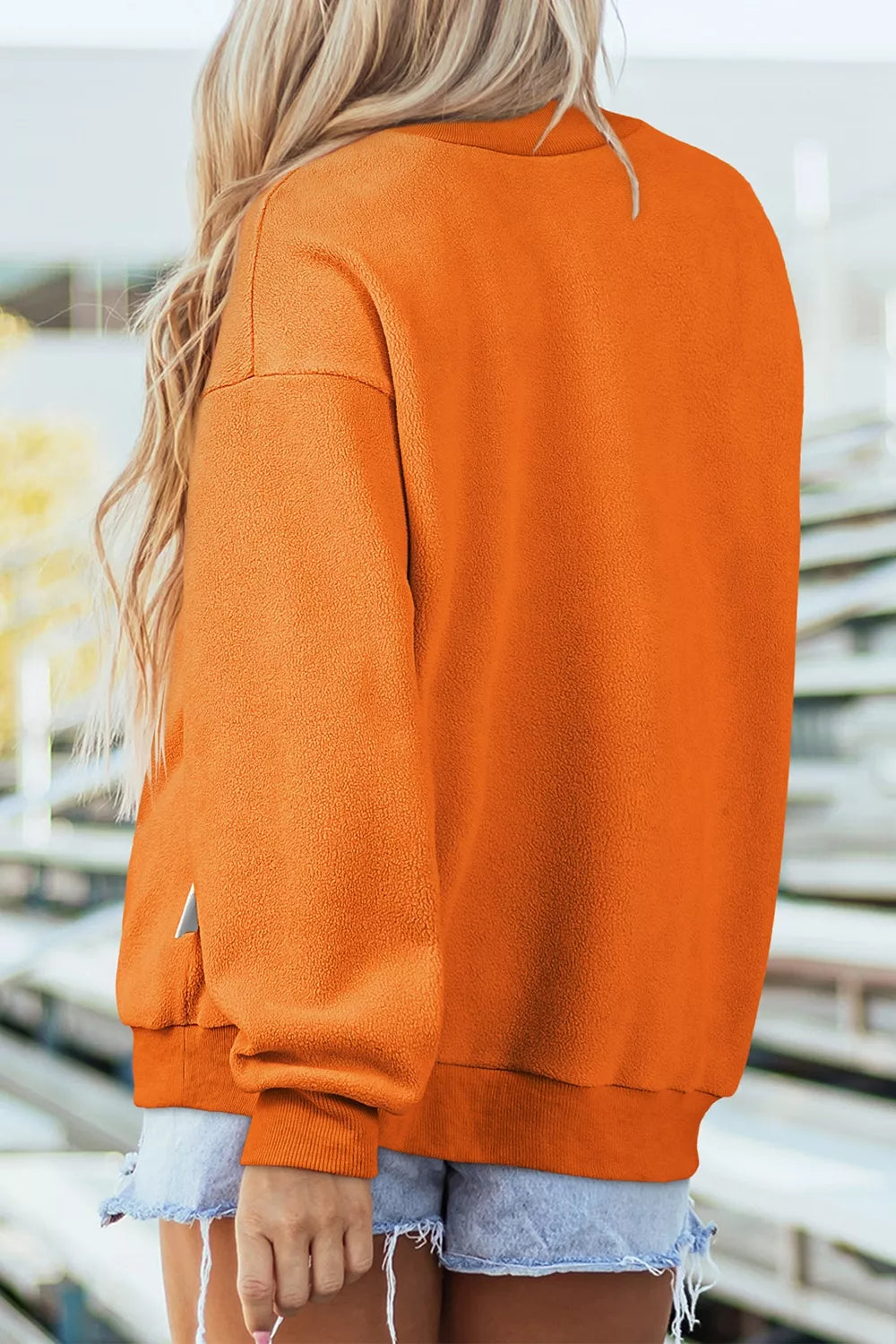 Ghost/ BOO Reversible Print Mock Neck Casual Sweatshirt