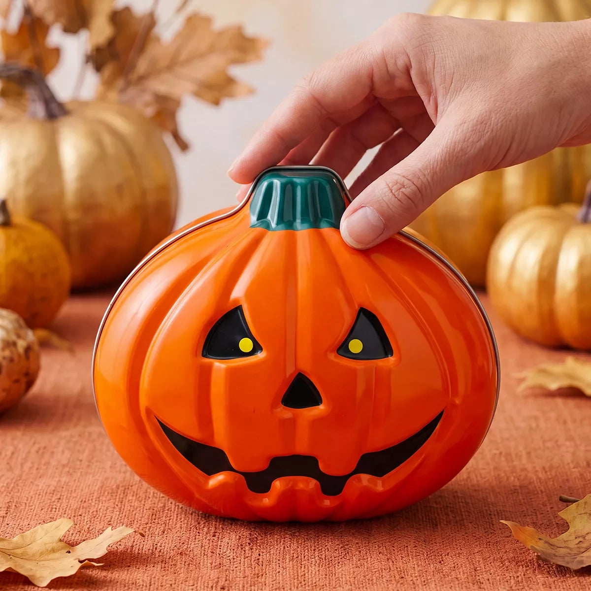 Decorative Pumpkin-Shaped Halloween Storage Box
