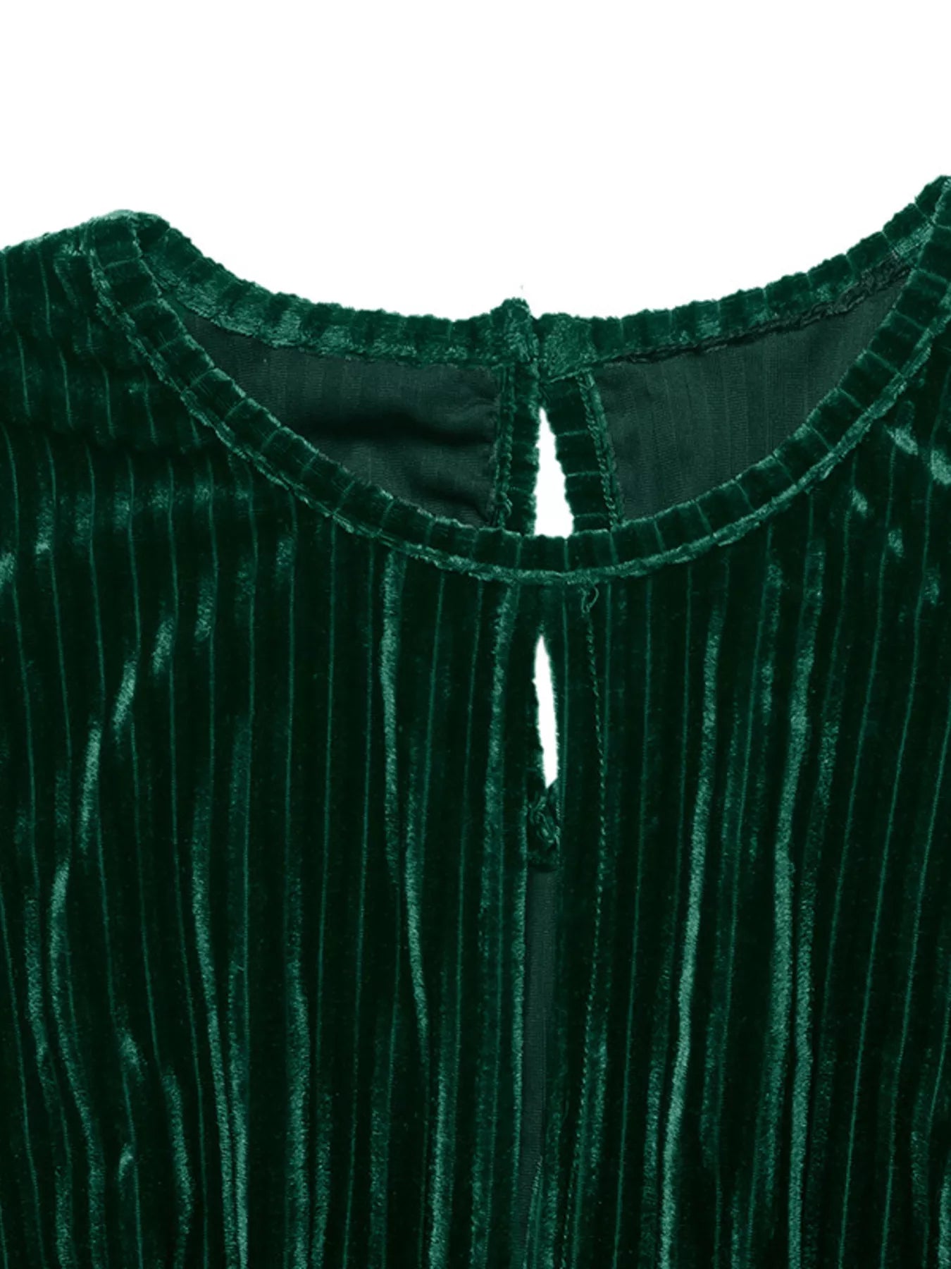 Ribbed Keyhole Long Sleeve Mini Dress