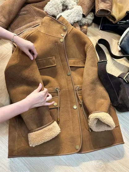 Vintage Warm Sherpa Lined Women’s Coat