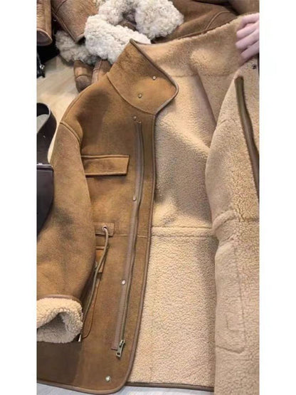Vintage Warm Sherpa Lined Women’s Coat