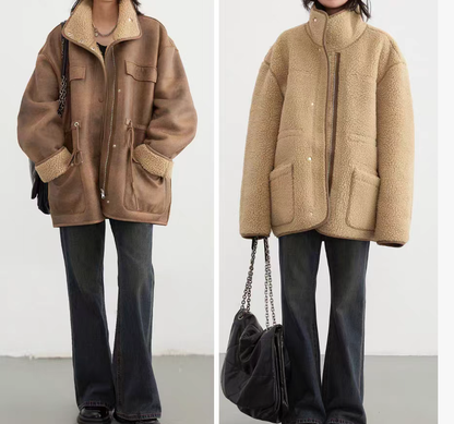 Vintage Warm Sherpa Lined Women’s Coat