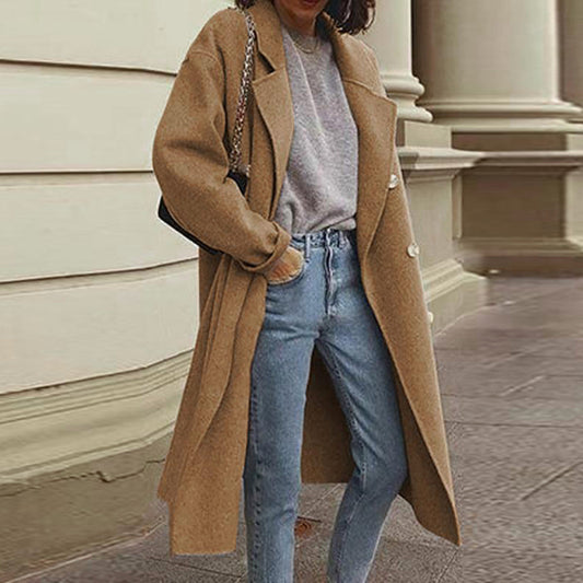 Double Breasted Woolen Coat
