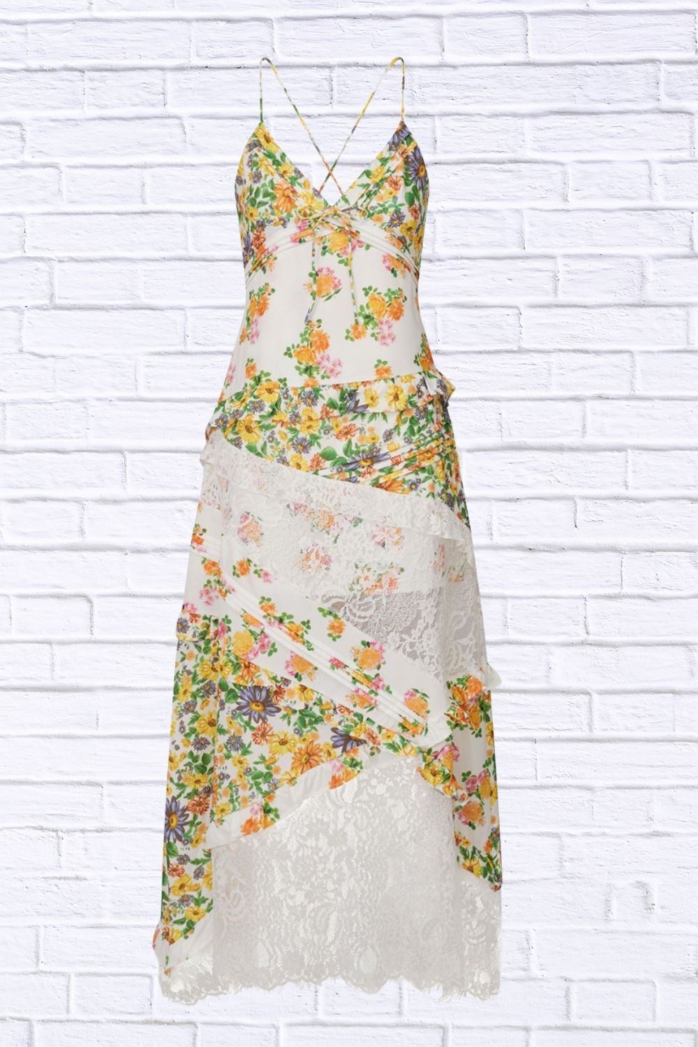 Lace Floral Ruffle Trim Maxi Dress for Women | Elegant Flowy Summer Dress | Romantic Wedding Guest & Vacation Dress