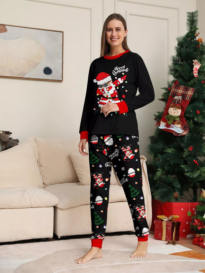 Full Size Family Matching Christmas Santa Pajamas Set Plus Size