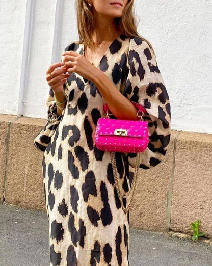 Wild Woman Leopard Prints Maxi Dress