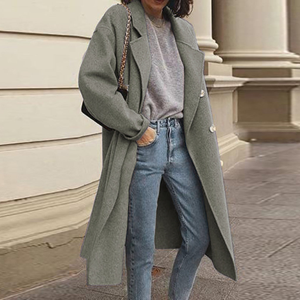 Double Breasted Woolen Coat