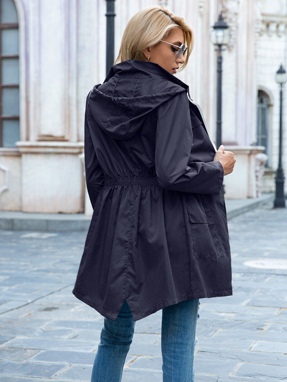 Rain Proof Zipper Hoodie Raincoat