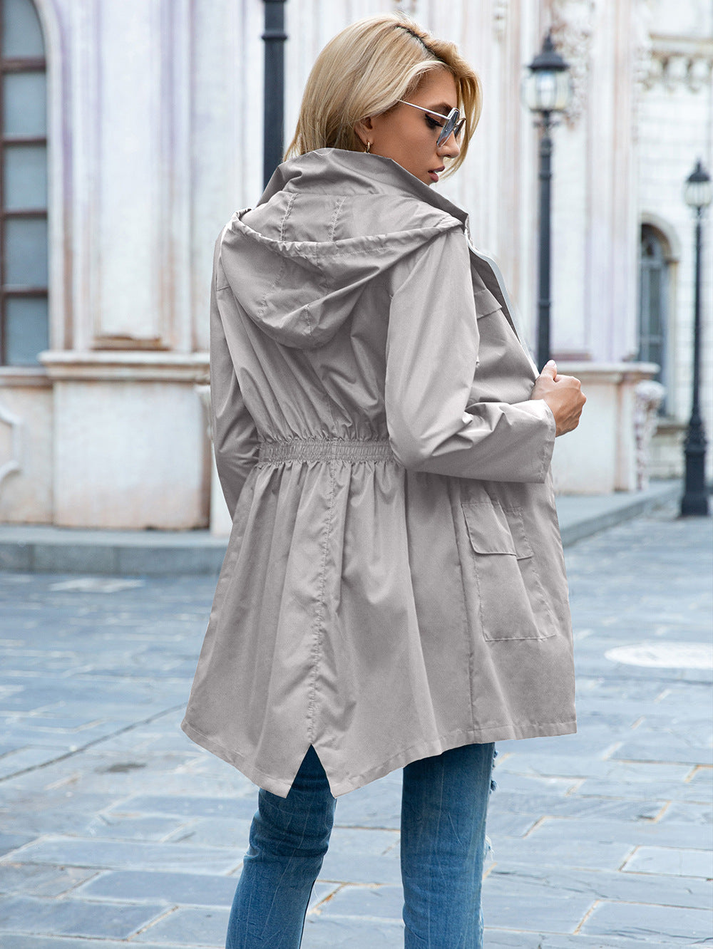 Rain Proof Zipper Hoodie Raincoat