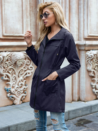 Rain Proof Zipper Hoodie Raincoat