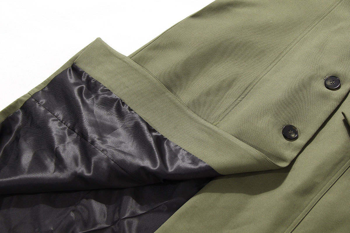 Deconstruction Detachable Wide Shoulder Coat