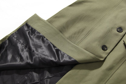 Deconstruction Detachable Wide Shoulder Coat