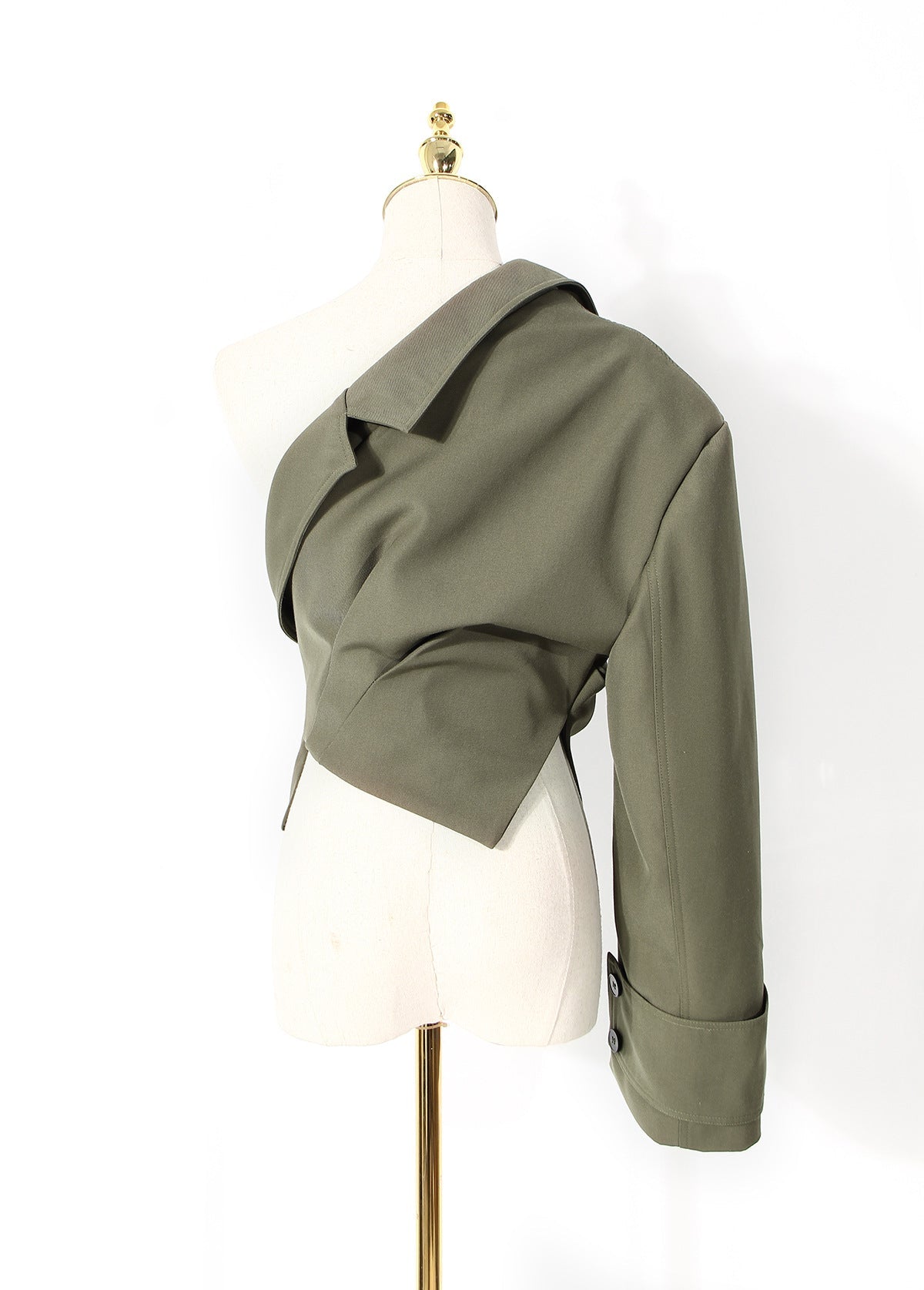 Deconstruction Detachable Wide Shoulder Coat