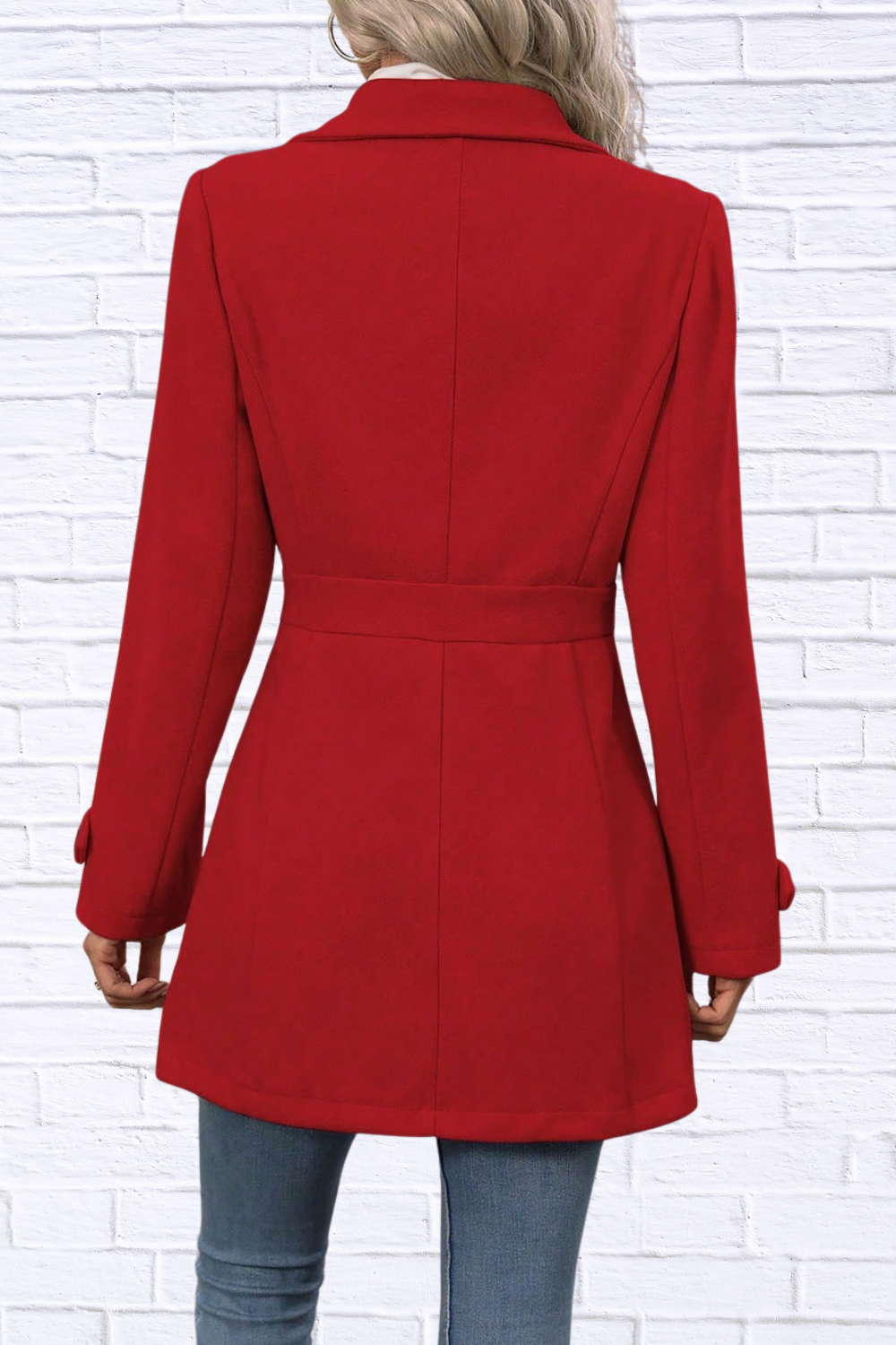 Collared Neck Button Up Coat