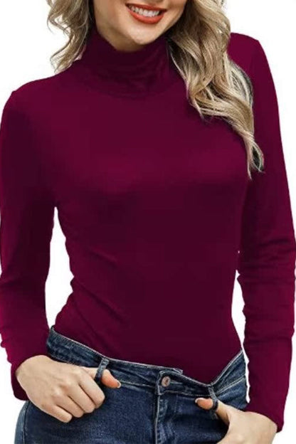 Rosiedress Turtleneck Long Sleeves Basic Bottoming Shirt