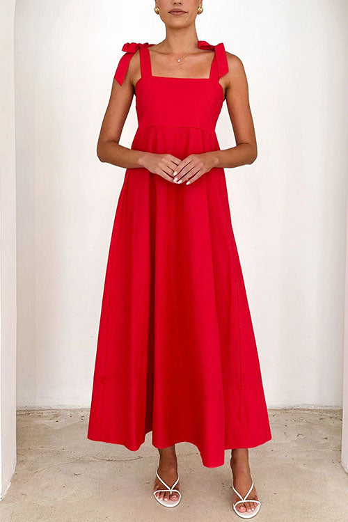 Robe longue trapèze à épaules dénudées et taille empire Rosiedress