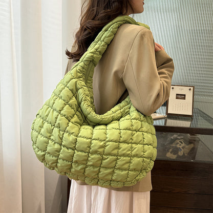 Rosiedress Lightweight Quilted Grid Puffer Tote Bag