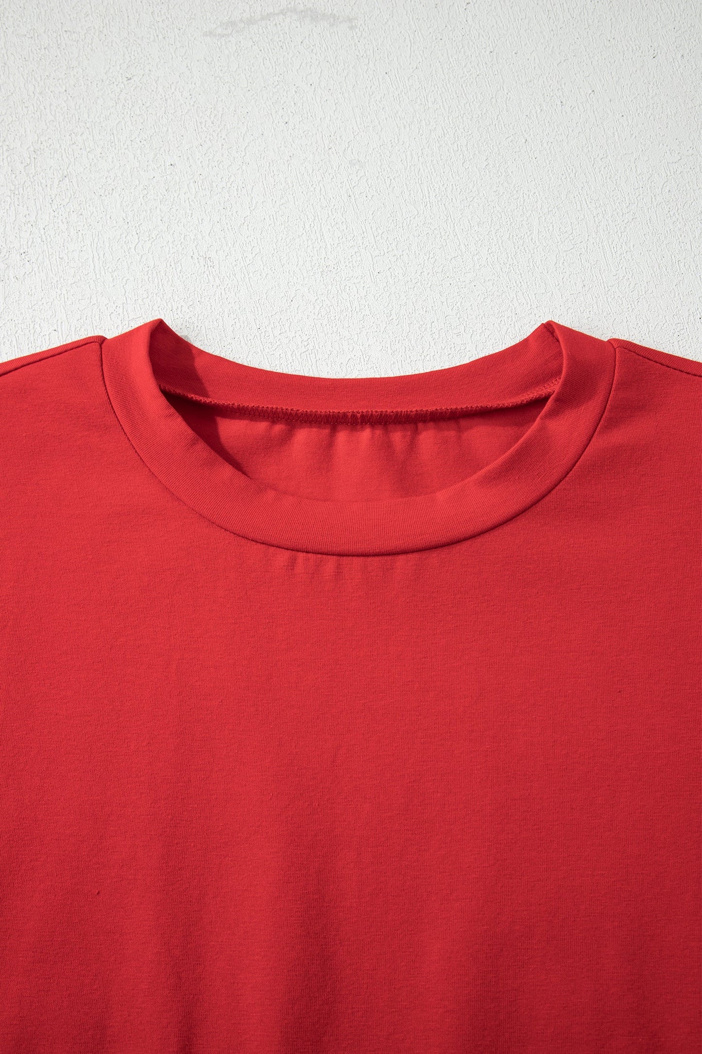 Fiery Red Stars Stripes Short Puff Sleeve Top