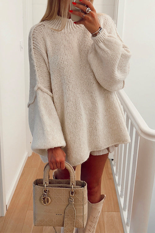 Rosiedress Drop Shoulder Plain Casual Pullover Sweater