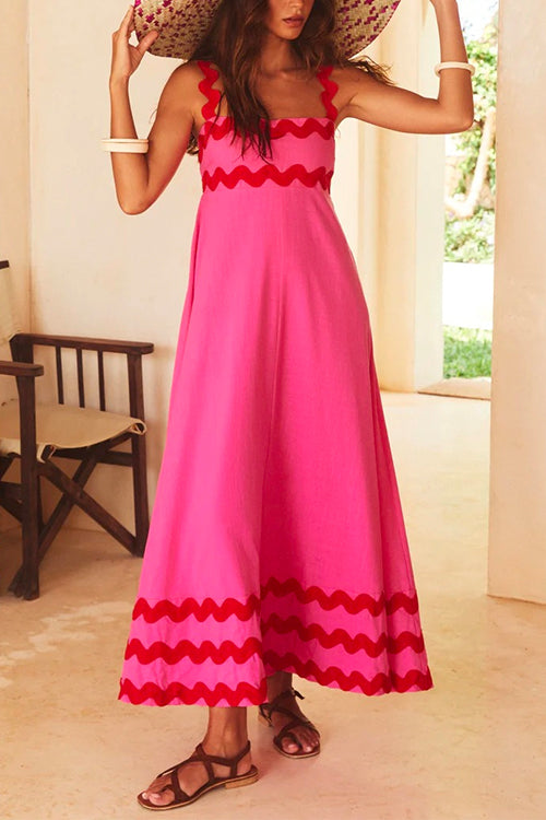 Rosiedress Empire Waist Ric Rac Maxi Vacation Dress