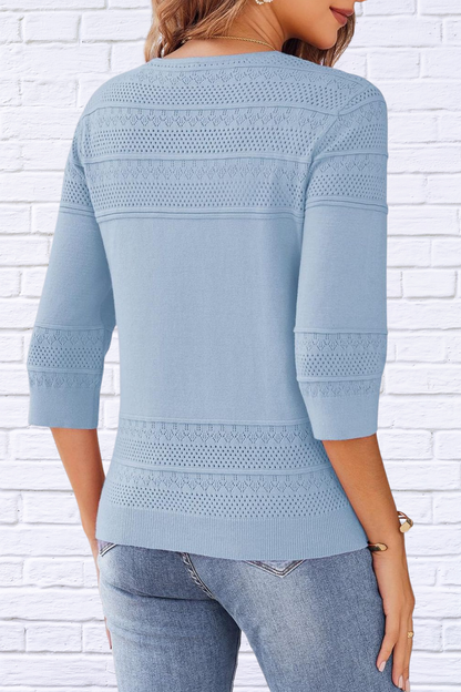 Button Up 3/4 Sleeve Cardigan – Classic Comfort with a Modern Twist