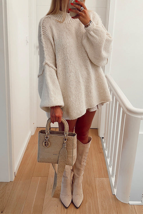 Rosiedress Drop Shoulder Plain Casual Pullover Sweater