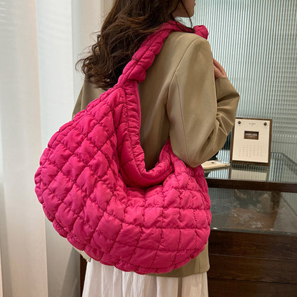 Rosiedress Lightweight Quilted Grid Puffer Tote Bag