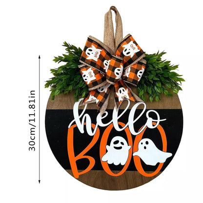 Hello BOO Halloween Decorative Wooden Door Hanger