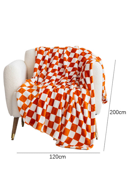 Blue Zone Planet | Black Checkerboard Printed Soft Throw Blanket
